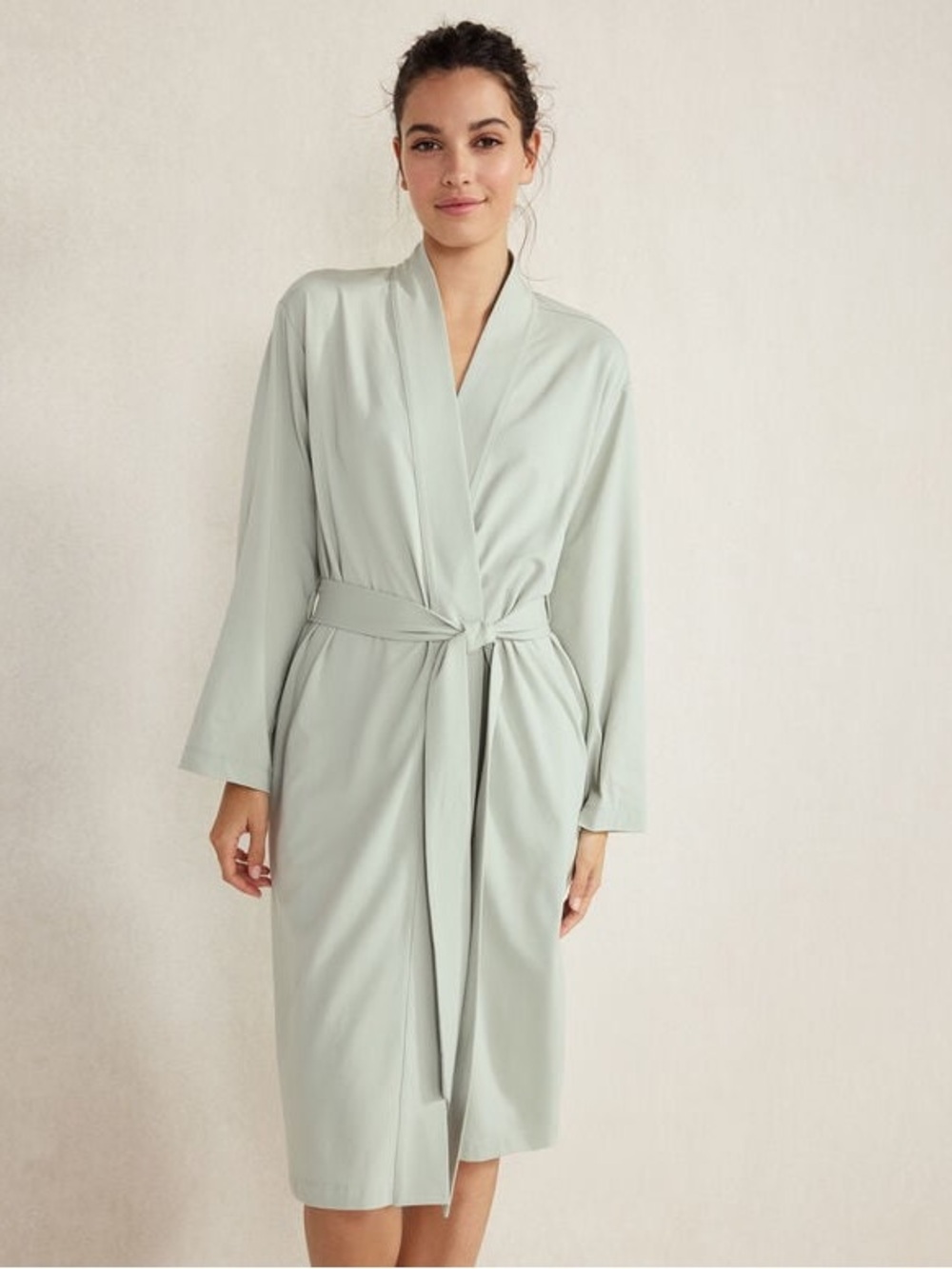 Haven Well Within Organic Cotton Jersey Robe Women’s Large Sage Green